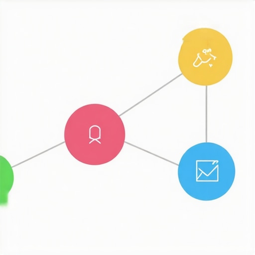 Illustration showing interconnected signals influencing local SEO rankings.