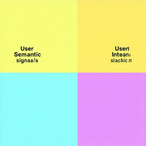Detailed infographic showing semantic signals, user intent, and local SEO ranking factors.