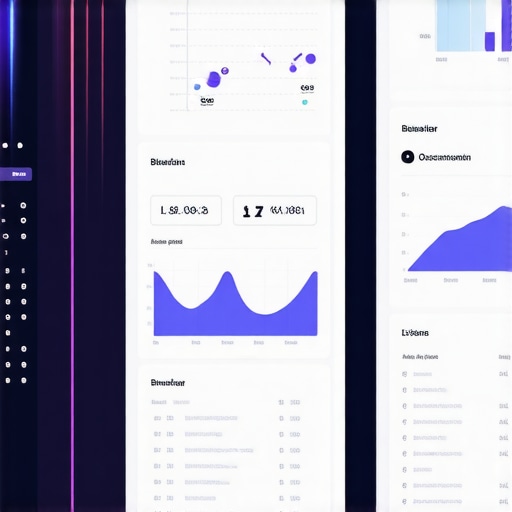 Futuristic dashboard with graphs and AI insights for local SEO optimization