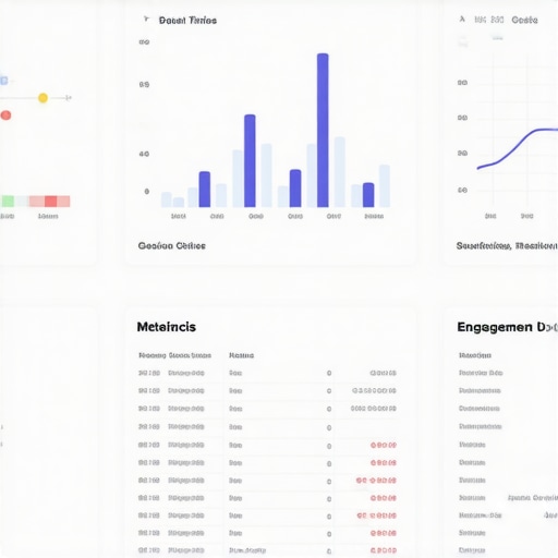 A high-tech analytics dashboard showing local SEO performance metrics.