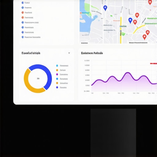 Screenshot of an advanced local SEO analytics dashboard showing real-time map and signal data