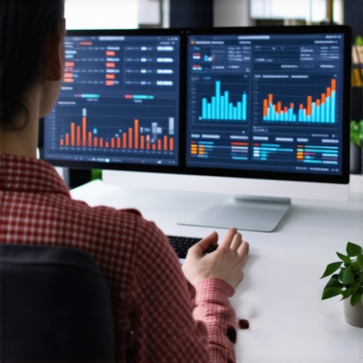 AI Analytics Dashboard for Local SEO Business professional reviewing AI-driven local SEO prediction model