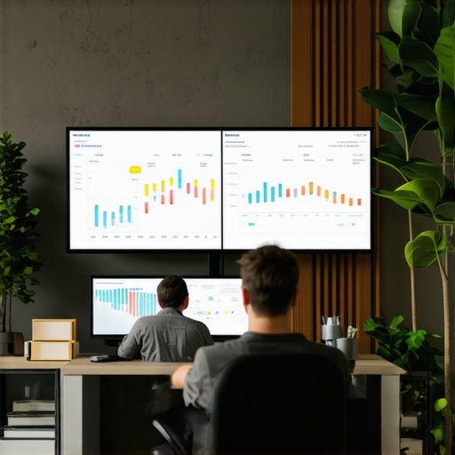 Data analysts monitoring AI analytics dashboards for local SEO signals.