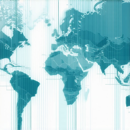 A digital map highlighting real-time data points and AI analytics for local SEO