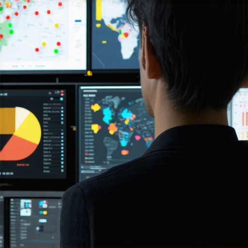 Person reviewing local SEO analytics and map performance metrics.