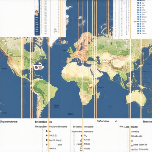 A digital map with overlay of data points and engagement metrics used in local SEO strategies.