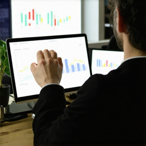 A professional reviewing digital analytics related to local SEO signals.