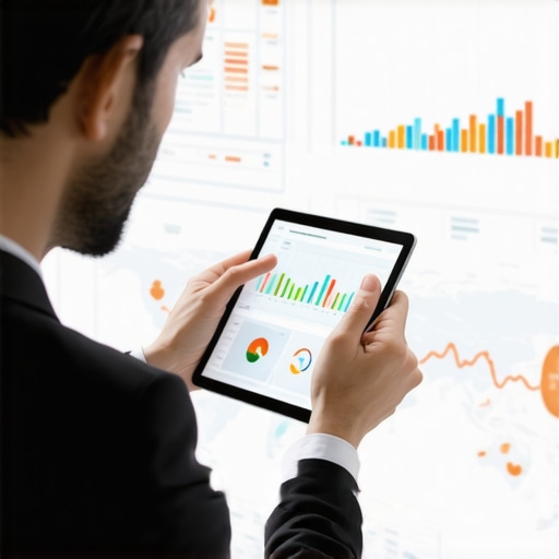 Business owner reviewing analytics and maps for local SEO signal optimization