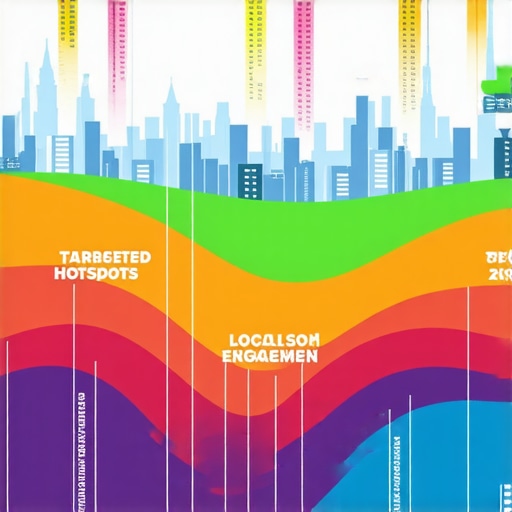 Hyperlocal Data and Map Optimization Infographic showing hyperlocal data layers, neighborhood hotspots, and geo-targeted engagement zones