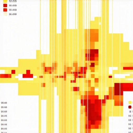 A digital heatmap showcasing local business engagement and consumer activity clusters for SEO optimization.