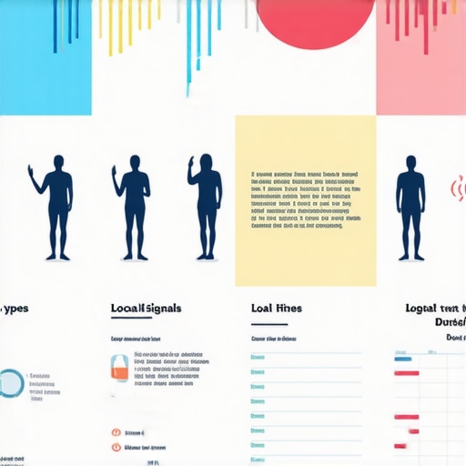 Infographic illustrating various local signals and their influence on map rankings