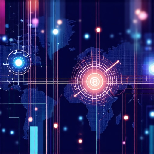 Next-Gen Local Map Optimization Futuristic map overlay with data points representing advanced signals for local SEO