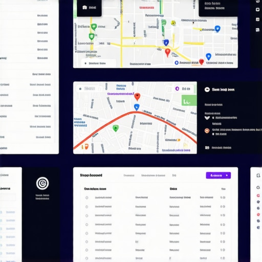 Dashboard displaying real-time data and signals influencing local maps rankings.