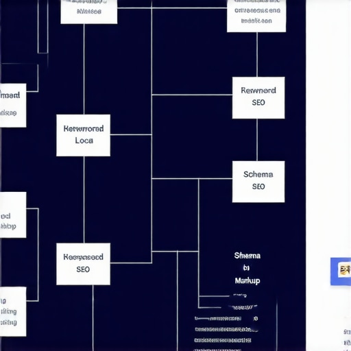 Semantic and Schema Optimization for Local SEO Diagram illustrating semantic keyword integration and schema markup techniques for enhanced local search visibility.