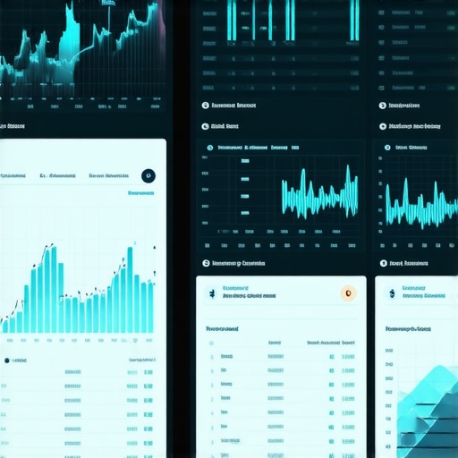 Futuristic dashboard with graphs and data streams analyzing local signals