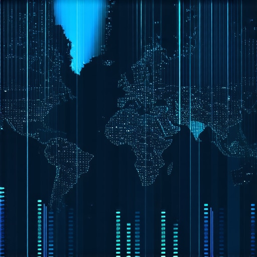 Futuristic digital map with real-time local signal analytics