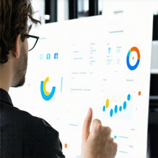 Business owner reviewing analytics dashboard with local SEO data