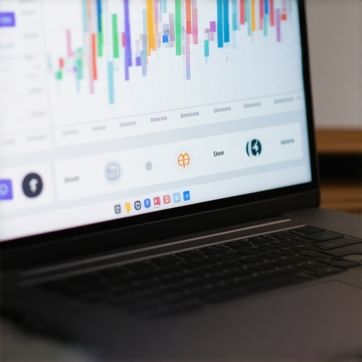 Laptop displaying graphs representing behavioral and technological signals used in local SEO