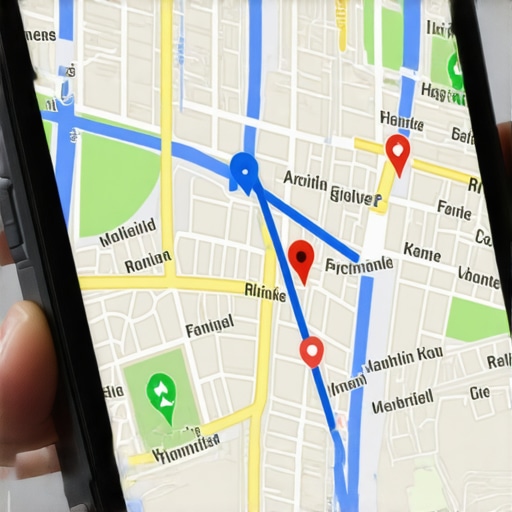 Smartphone displaying local map analytics and engagement metrics