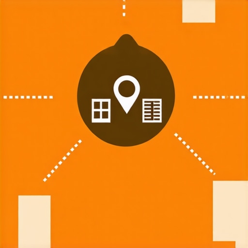 Illustration of interconnected local SEO strategies utilizing geolocation, real-time data, structured schema, and AI analytics.