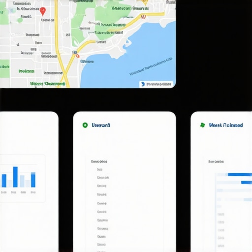 Dashboard displaying geospatial and behavioral analytics for local SEO strategies.