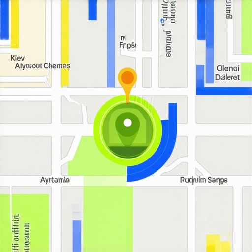 Futuristic map with layered data points and augmented reality overlays
