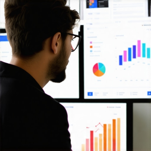 Person reviewing local SEO performance metrics on a computer screen