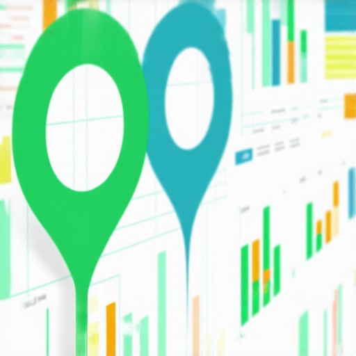 Digital analytics dashboard showing local SEO signals