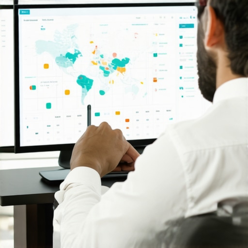 Digital marketer examining local SEO data for improving maps pack rankings.