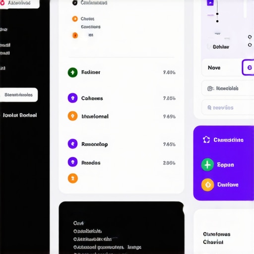 A high-tech graphical interface illustrating interconnected local SEO signals from various data sources.