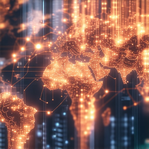 Digital illustration of interconnected local SEO signals mapped out visually.