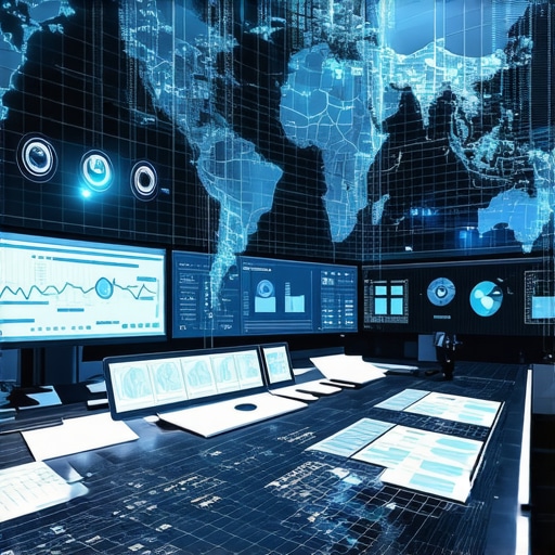 Digital dashboard showing real-time local SEO signals and map rankings