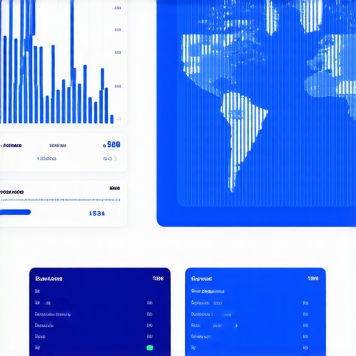 A modern dashboard displaying real-time local search metrics and geospatial data insights.