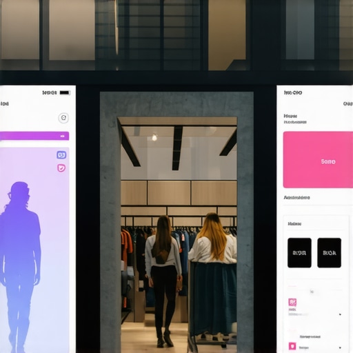 AR interaction overlay on a storefront capturing customer engagement