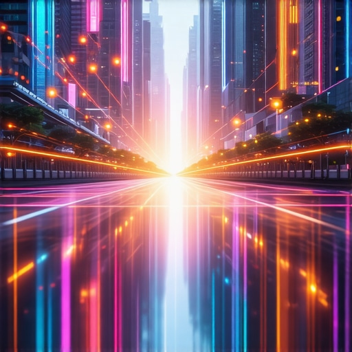 A digital cityscape illustrating offline and multimodal data integration for local SEO