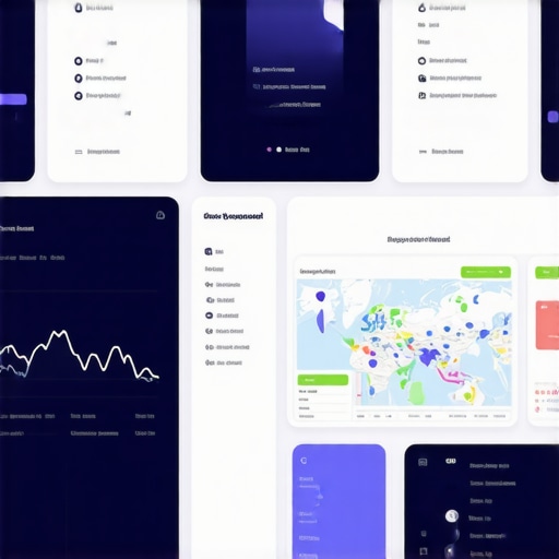 Dashboard displaying analytics for local SEO signals including maps, transit data, and user interactions.
